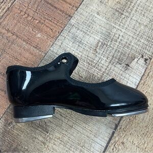 Capezio Size 7 Black Teletone Tap Shoes N625C Toddler Kids Children Dance